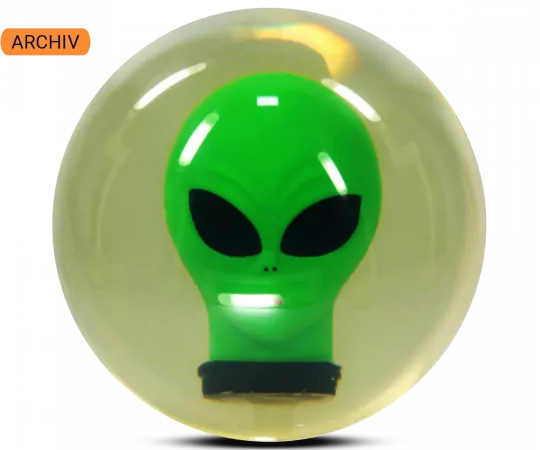 ALOHA Clearball Alien Bowling Ball