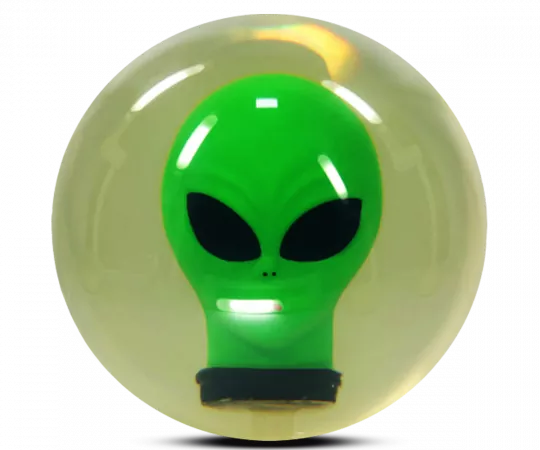 ALOHA Clearball Alien Bowling Ball Kern