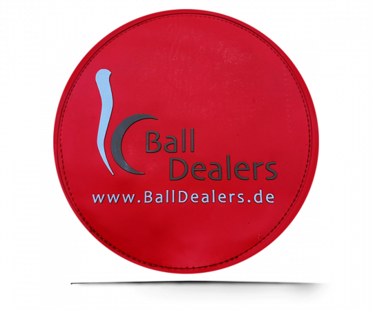 BALL DEALERS Leather Shammy PAD (Rund) Red