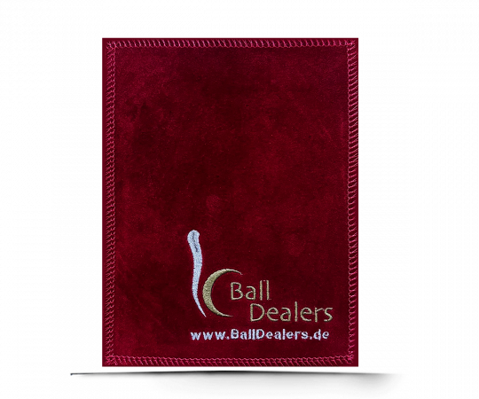 BALL DEALERS Leather Shammy PAD Rechteck Wine Red