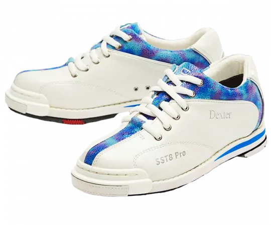 DEXTER SST 8 PRO - White/Blue Tie Dye Damen Bowling Schuh