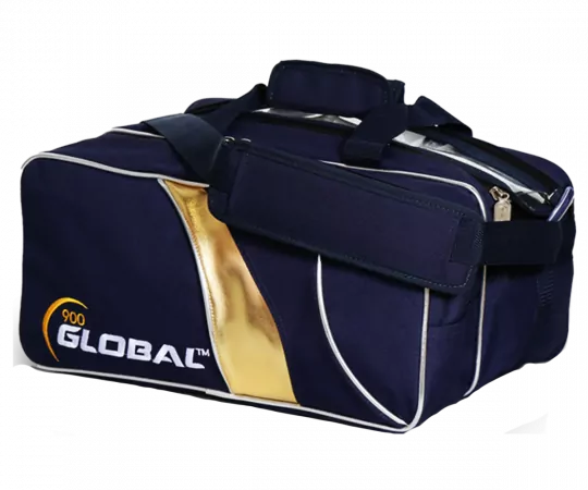900 GLOBAL Double Travel Tote - Blue/Gold Bowlingtasche