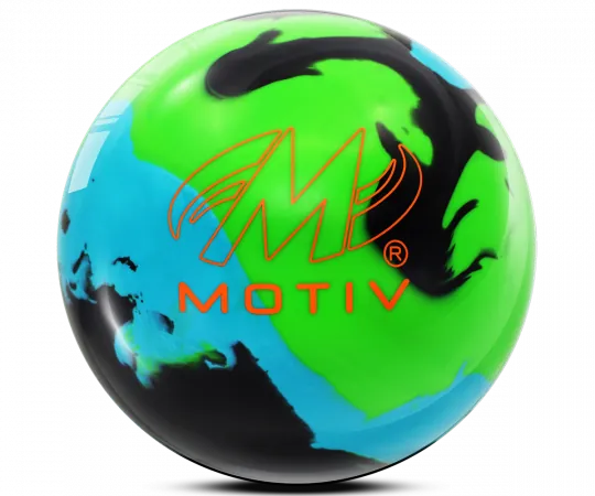MOTIV® Ascend - Green/Teal/Black Bowling Ball Logo