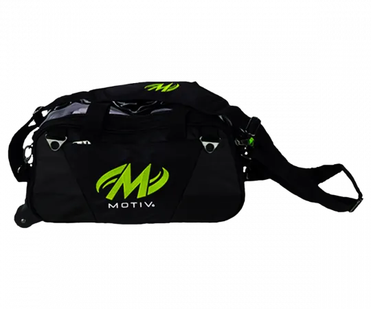 MOTIV® Ballistix Double Tote - Black/Grey/Lime Bowlingtasche