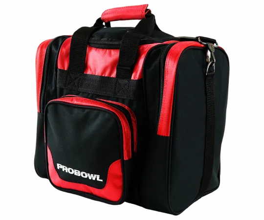 PROBOWL Single Tote Deluxe - Black/Red