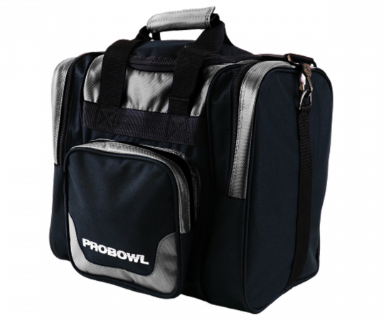 PROBOWL Single Tote Deluxe - Black/Silver