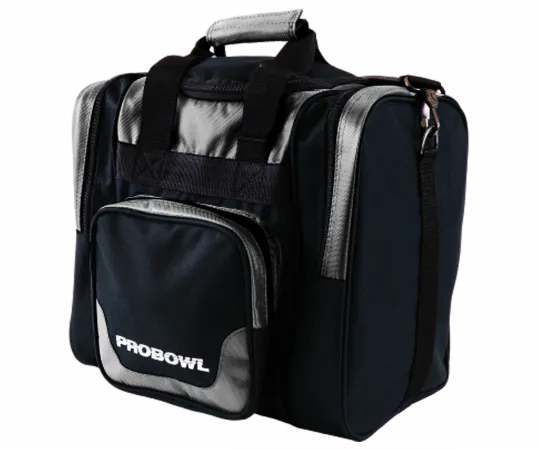 PROBOWL Single Tote Deluxe - Black/Silver