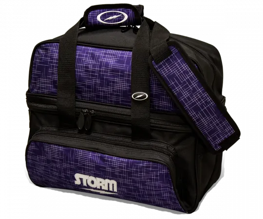 STORM Double Tote Deluxe - Abstract Purple/Black Bowlingtasche
