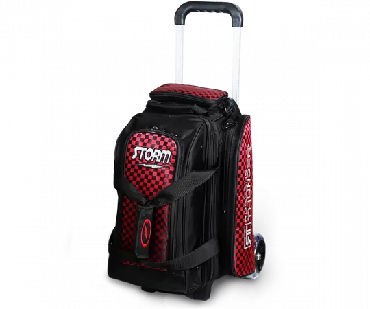 STORM Double Roller Rolling Thunder - Black/Checkered Red Bowlingtasche