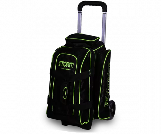STORM Double Roller Rolling Thunder - Checkered Black/Lime Bowlingtasche