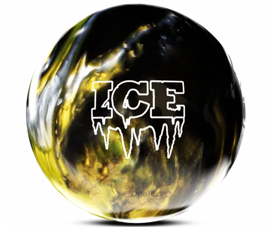 STORM Ice / Polyester - Black/White/Gold Bowling Ball