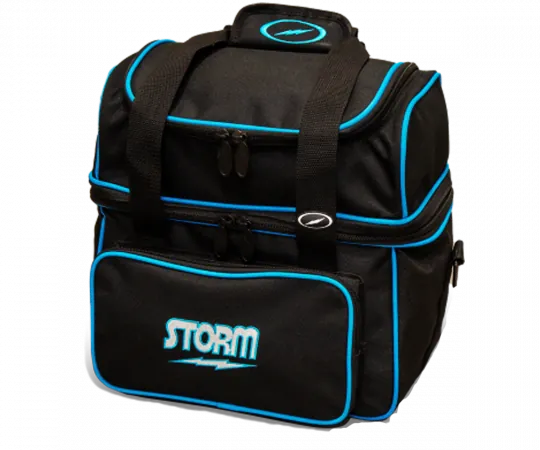 STORM Single Flip Tote - Black/Electric Blue Bowlingtasche