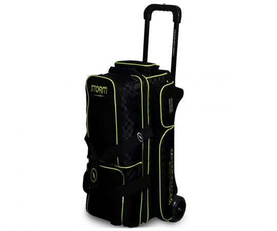 STORM Triple Rolling Thunder - Checkered Black/Lime Bowlingtasche
