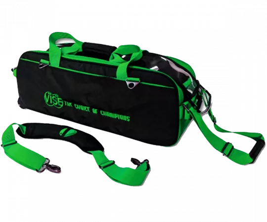 VISE Triple "Clear Top" Tote Roller - Black/Green
