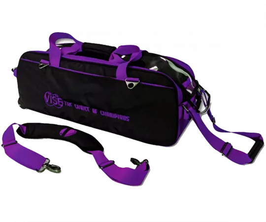 VISE Triple "Clear Top" Tote Roller - Black/Purple