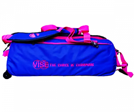 VISE Triple "Clear Top" Tote Roller - Blue/Pink