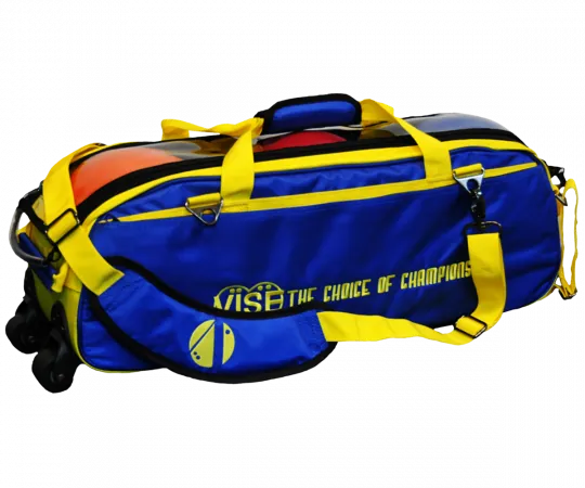 VISE Triple "Clear Top" Tote Roller - Blue/Yellow