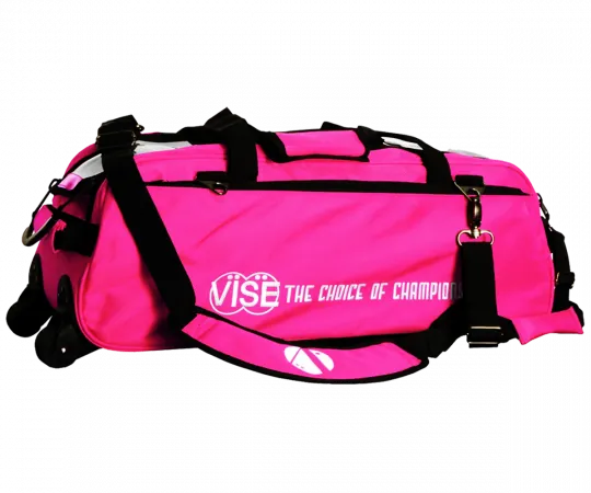 VISE Triple "Clear Top" Tote Roller - Pink