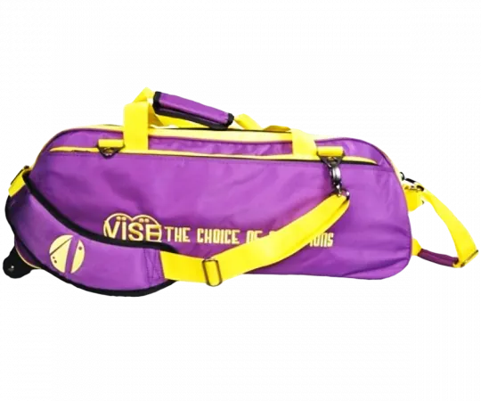 VISE Triple "Clear Top" Tote Roller - Purple/Yellow