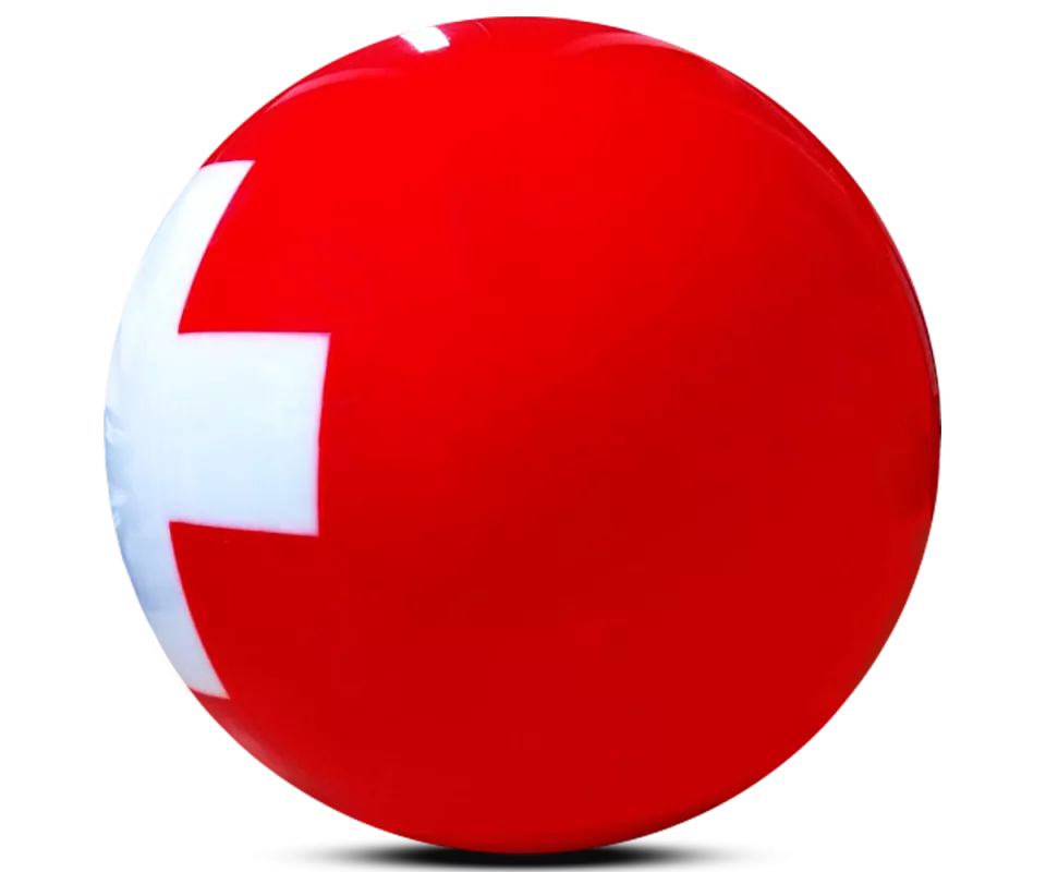 ALOHA Flaggen Ball Schweiz Bowling Ball ALOHA Flaggen Ball Schweiz Bowling Ball