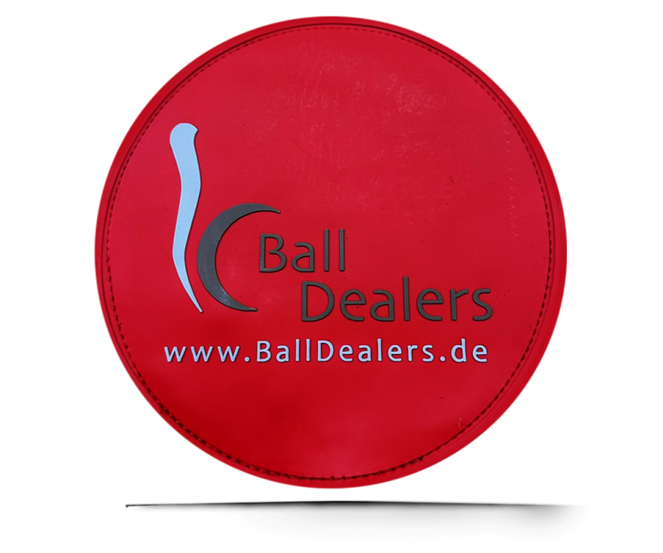 BALL DEALERS Leather Shammy PAD (Rund) Red