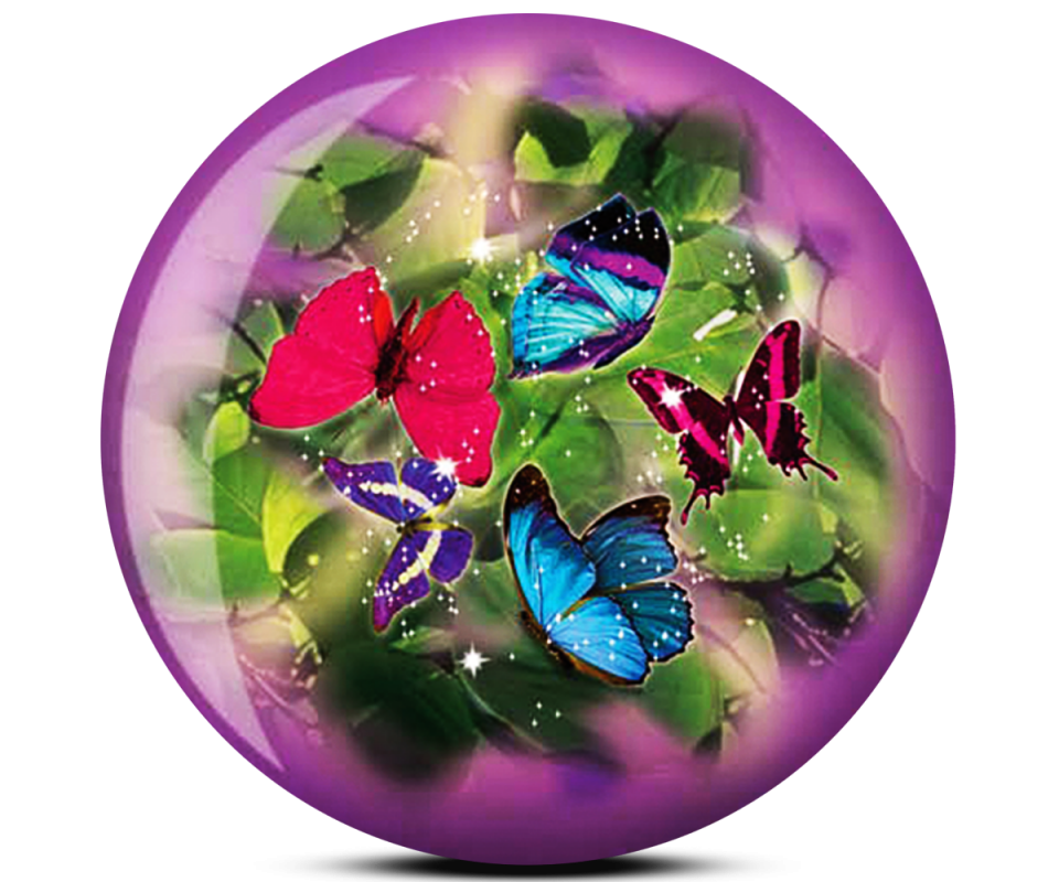 BRUNSWICK® Viz-A-Ball Butterflies Glow Bowling Ball BRUNSWICK® Viz-A-Ball Butterflies Glow Bowling Ball