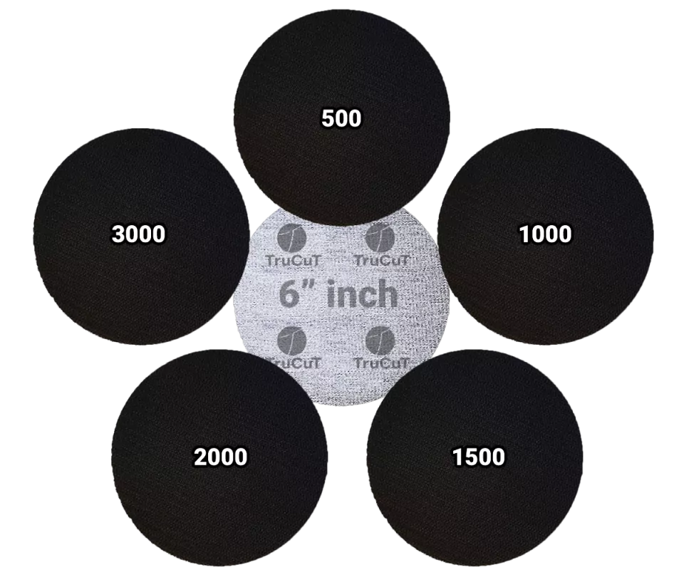 CtD - TruCut Sanding Pads 6” inch Bowlingpad CtD - TruCut Sanding Pads 6” inch Bowlingpad