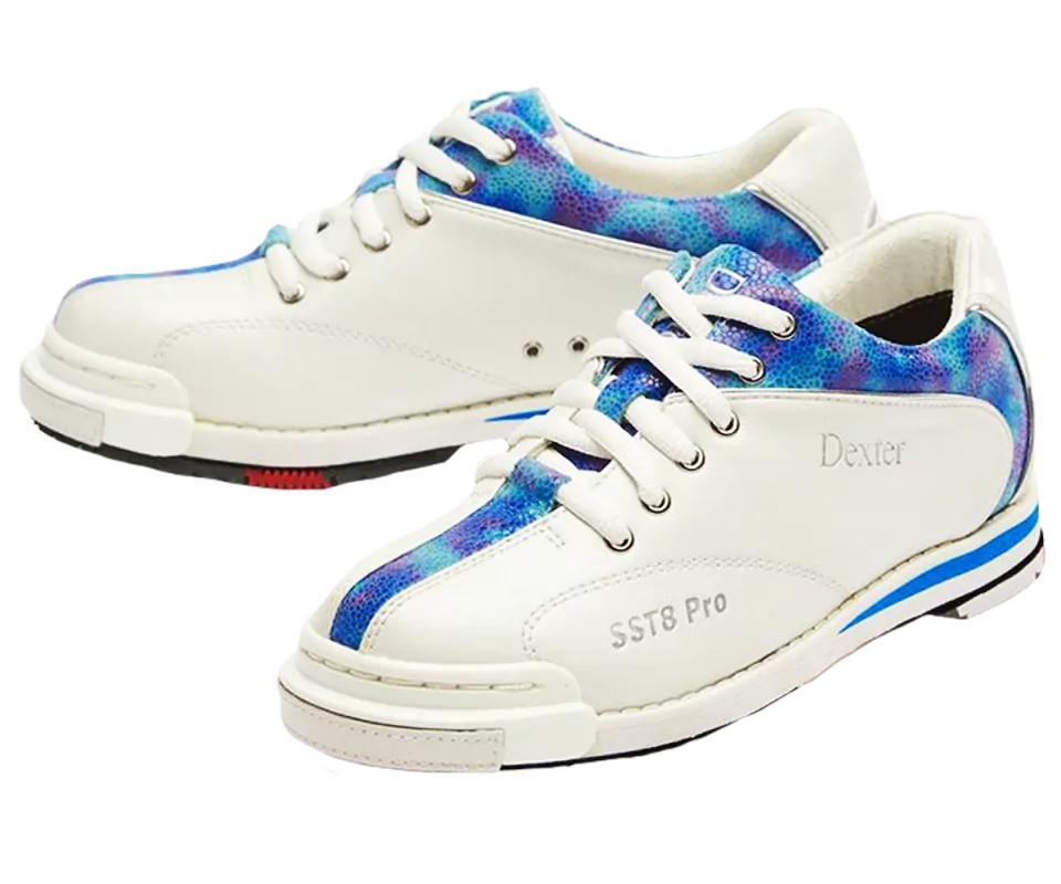 DEXTER SST 8 PRO - White/Blue Tie Dye Damen Bowling Schuh DEXTER SST 8 PRO - White/Blue Tie Dye Damen Bowling Schuh