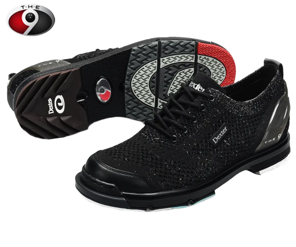 DEXTER T•H•E 9 KNIT ST Black/Silver Damen Bowling Schuh