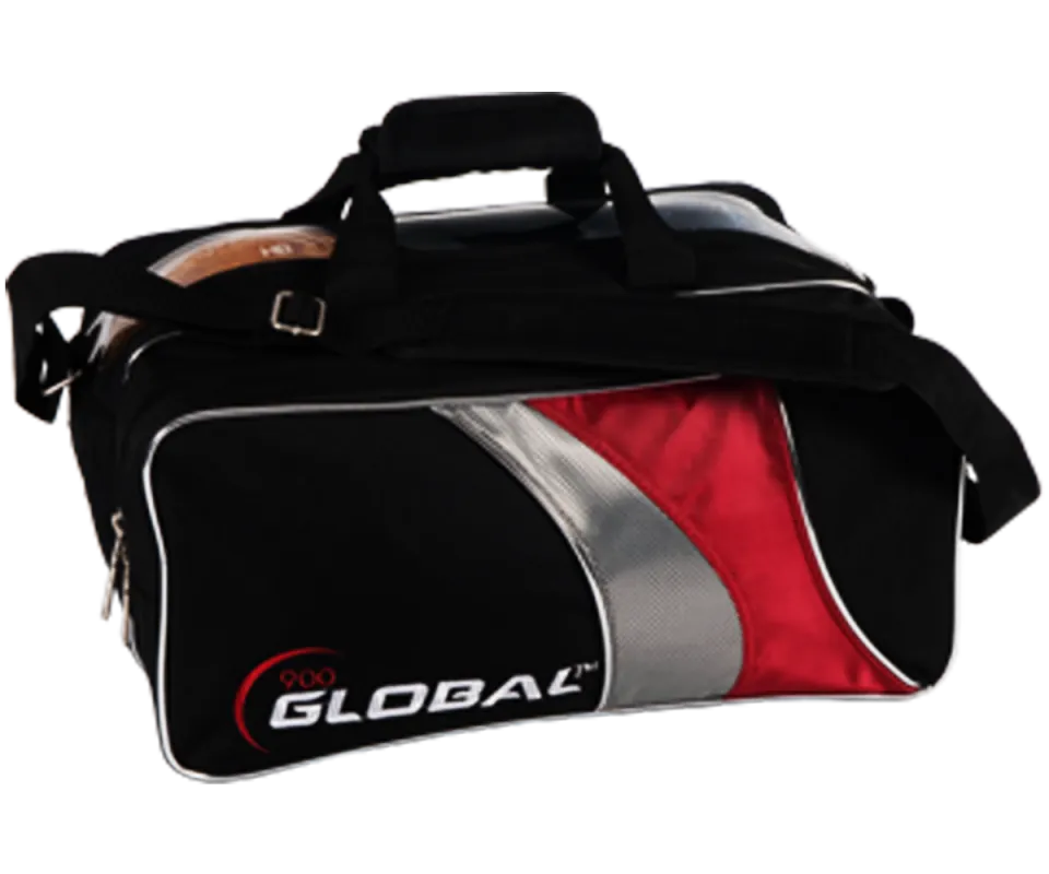 900 GLOBAL Double Tote Deluxe - Black/Red/Silver