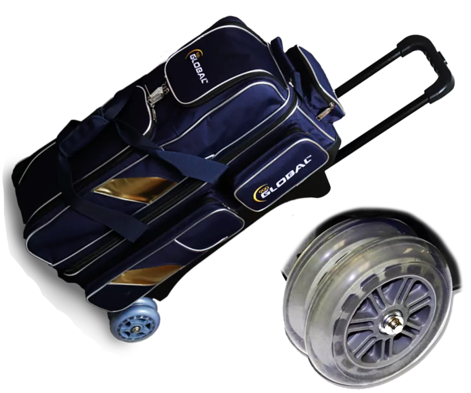 900 GLOBAL Triple Roller Deluxe - Blue/Gold