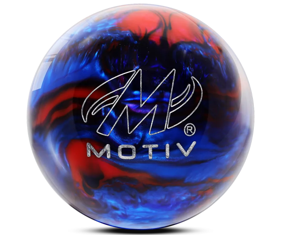 MOTIV® Aspire - Navy/Red/Blue Bowling Ball Logo