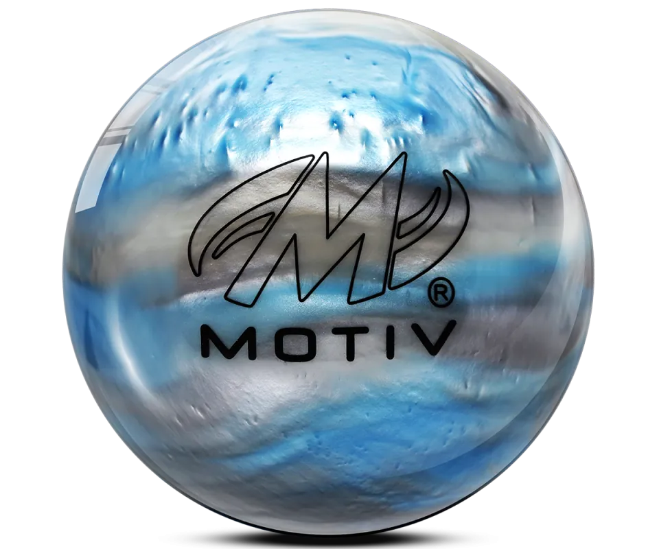 MOTIV® Aspire - Sky/Silver/White Bowling Ball Logo