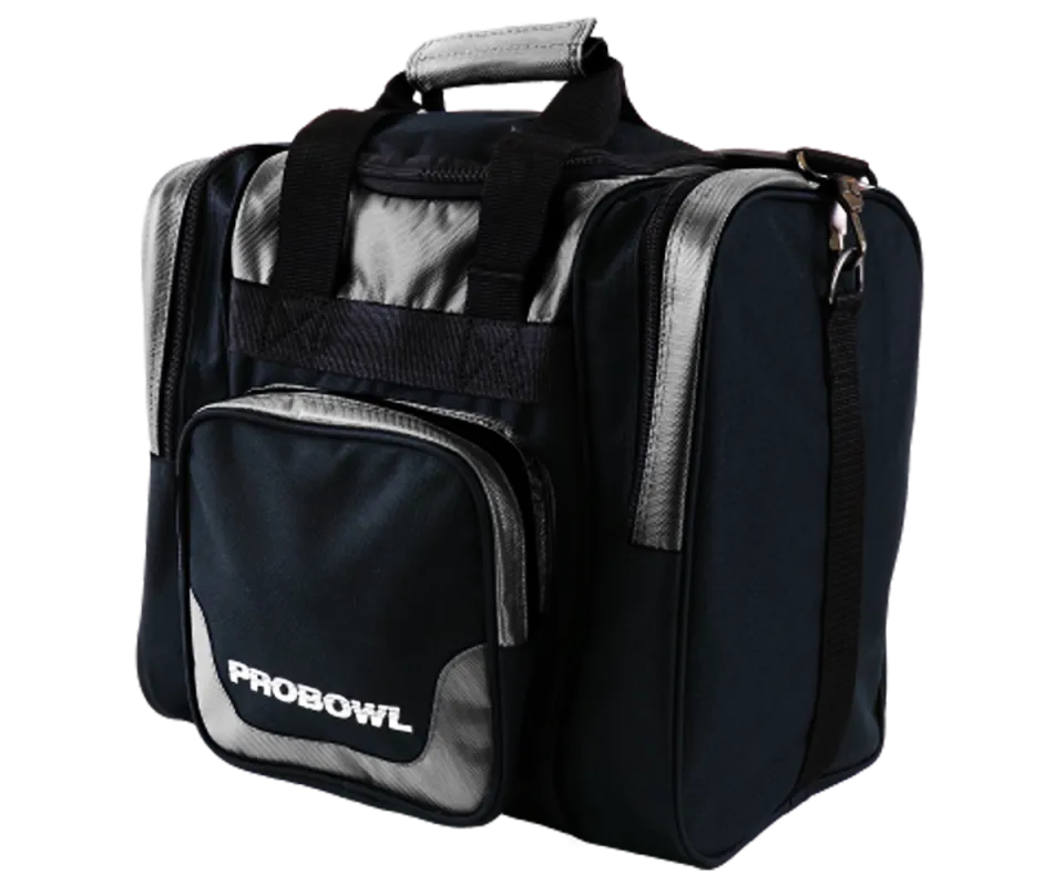 PROBOWL Single Tote Deluxe - Black/Silver