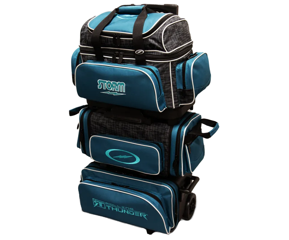 STORM 6 Ball Roller Rolling Thunder - Steel Blue/Black Bowlingtasche