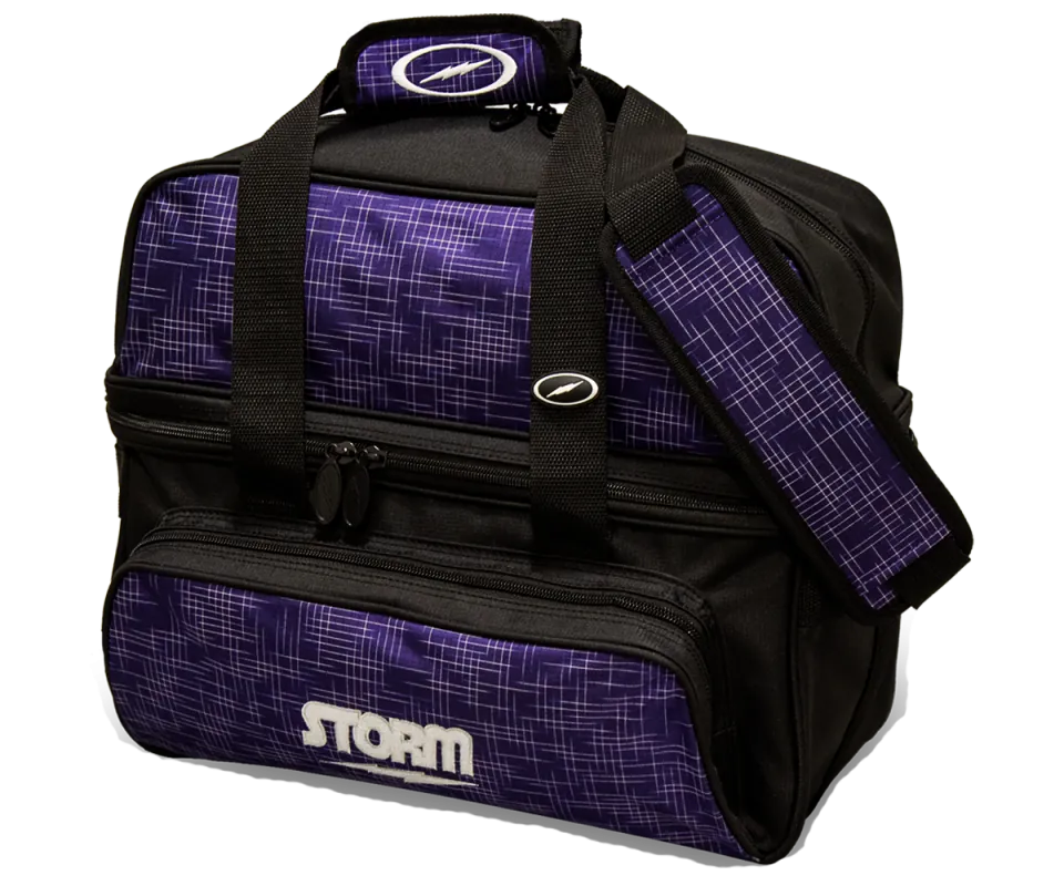 STORM Double Tote Deluxe - Abstract Purple/Black Bowlingtasche