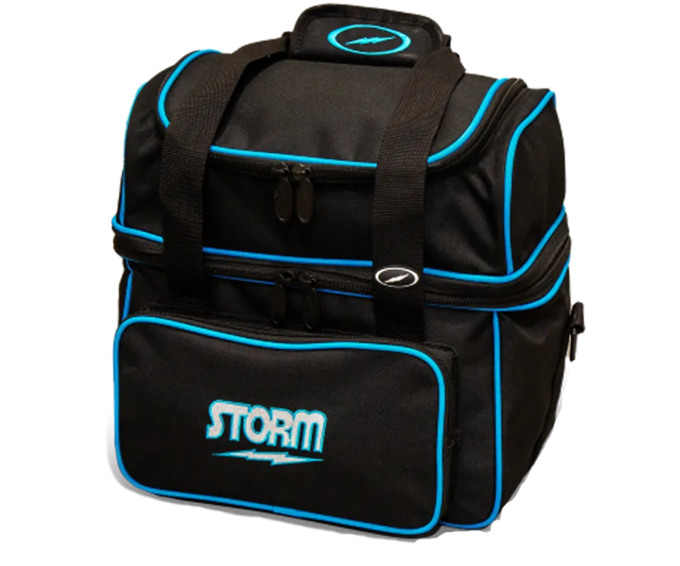 STORM Single Flip Tote - Black/Electric Blue Bowlingtasche