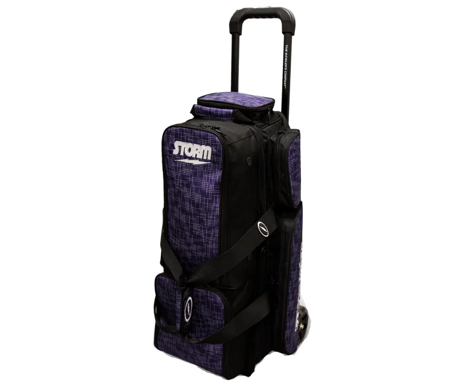 STORM Triple Rolling Thunder - Abstract Purple/Black Bowlingtasche STORM Triple Rolling Thunder - Abstract Purple/Black Bowlingtasche