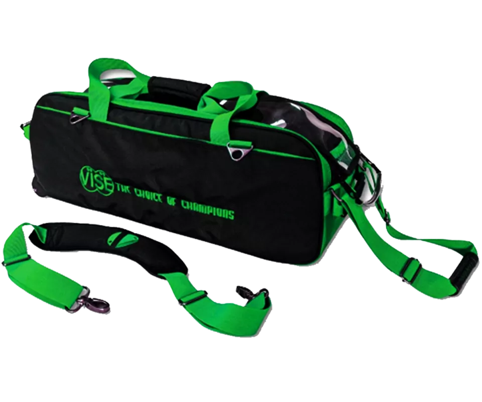 VISE Triple "Clear Top" Tote Roller - Black/Green