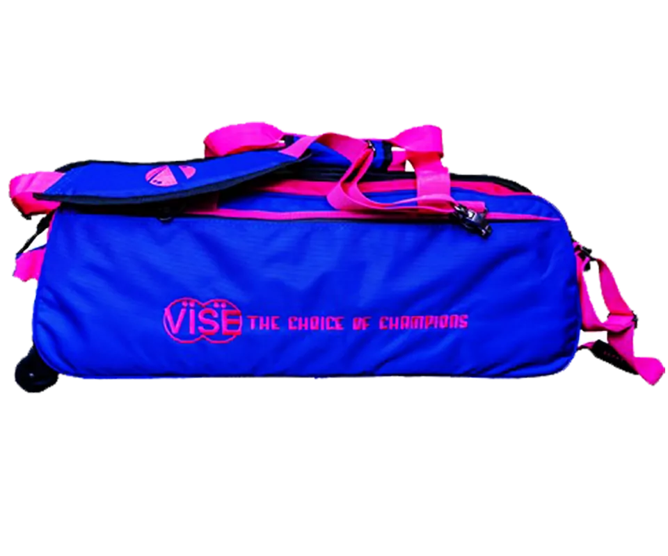 VISE Triple "Clear Top" Tote Roller - Blue/Pink