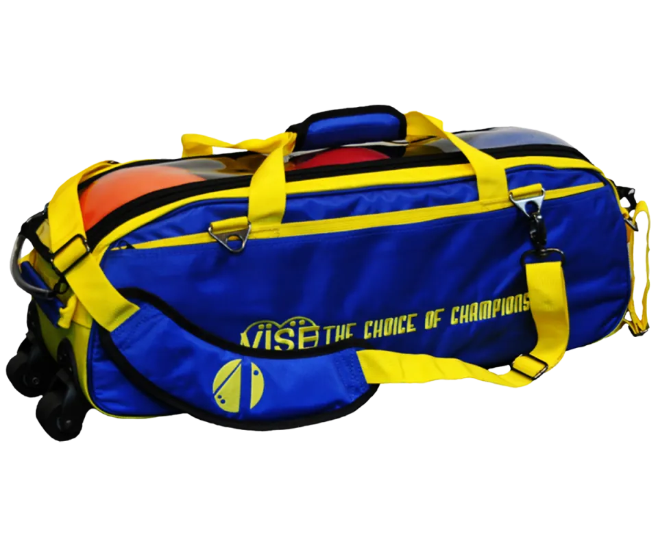 VISE Triple "Clear Top" Tote Roller - Blue/Yellow