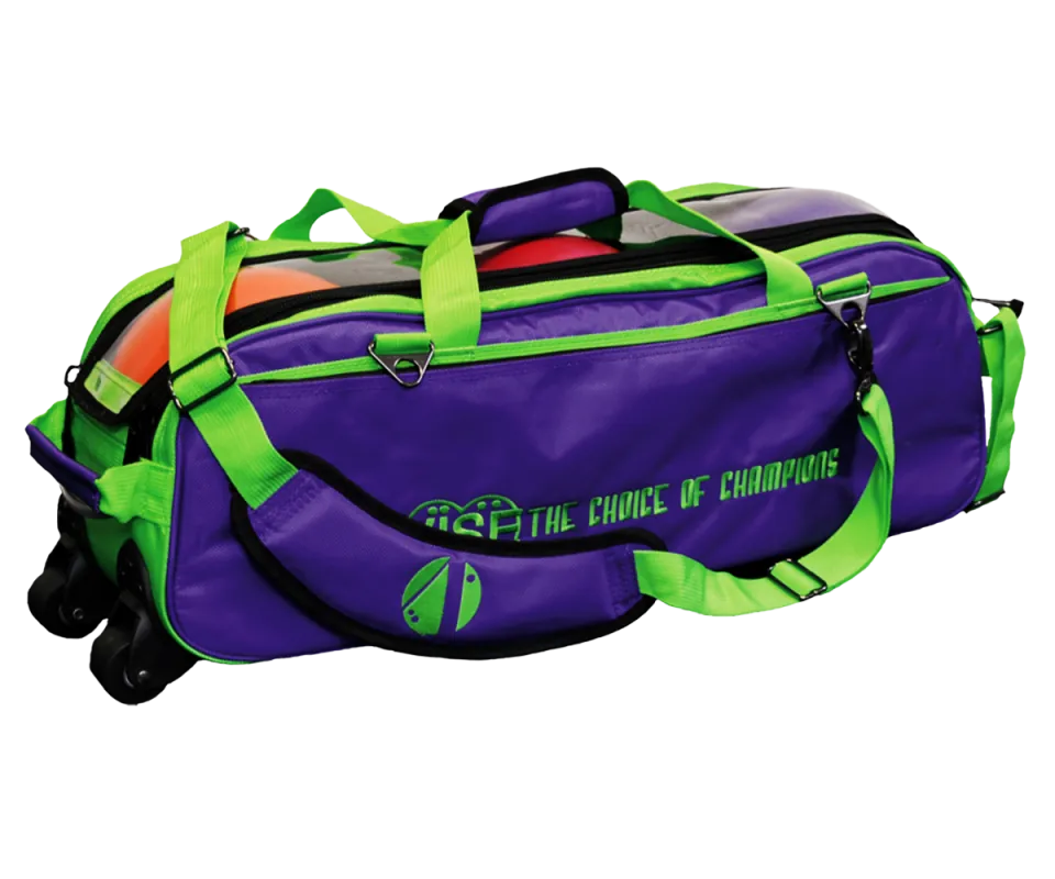 VISE Triple "Clear Top" Tote Roller - Grape/Green