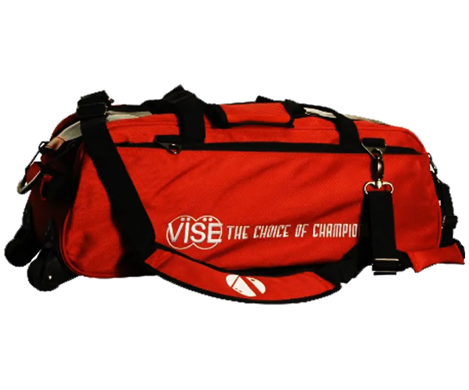 VISE Triple "Clear Top" Tote Roller - Red