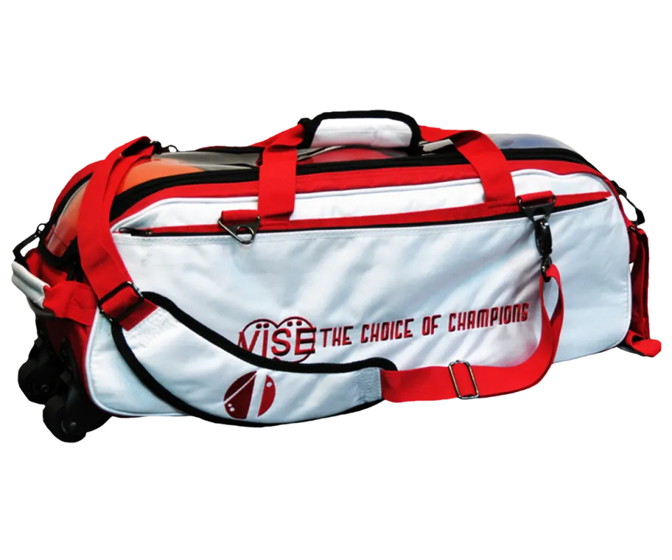 VISE Triple "Clear Top" Tote Roller - White/Red