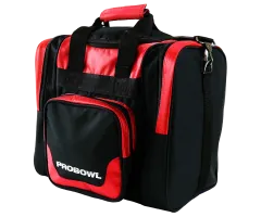 PROBOWL Single Tote Deluxe - Black/Red