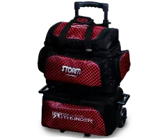 STORM 4 Ball Roller Rolling Thunder - Black/Checkered Red Bowlingtasche