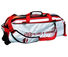 VISE Triple "Clear Top" Tote Roller - White/Red
